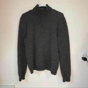 {Polo} wool half zip sweater